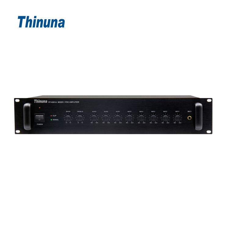 Thinuna PP-6281A система громкой связи, профессиональный усилитель с 5 микрофонными входами/3 вспомогательными входами