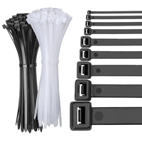 Attaches-câbles autobloquantes en nylon PA66 4*200mm, noir et blanc, longueur 200mm, pour regroupement de fils, prix bas direct fabricant