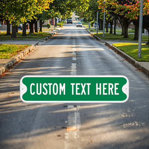 Letrero de aluminio personalizado con nombre de calle-Señal de tráfico reflectante de 18 "x 4" con su texto y logotipo - Product Image 5