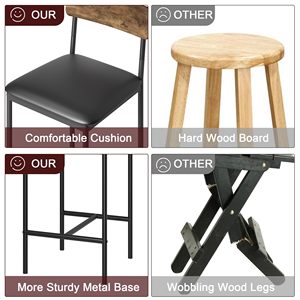 Nhà Bếp Bàn Và Ghế Đặt Cho Không Gian Nhỏ Bàn Ăn Đồ Nội Thất Nhà Hình Chữ Nhật Phòng Ăn Bảng Cho 2 Hiện Đại Kim Loại + MDF - Product Image 5