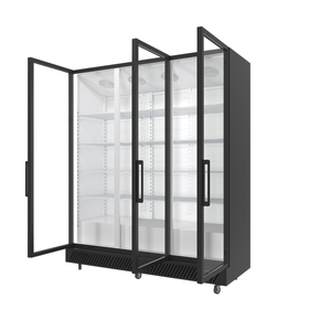 Congélateur <span class=keywords><strong>vertical</strong></span> à 3 portes vitrées 1500L -22°C ° Réfrigérateur commercial à ventilateur pour produits surgelés avec éclairage LED certifié CE - Product Image 1