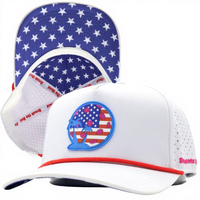 Casquette de baseball personnalisée à 5 ou 6 panneaux en caoutchouc PVC avec logo, imperméable, perforations découpées au laser, casquettes de performance sportive, chapeaux de golf, casquette de camionneur
