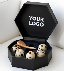 Boîte à œufs de caille avec 8 compartiments |   Conteneur pour œufs de caille |   Recyclable et de qualité alimentaire |   Impression de logo personnalisé |   Approvisionnement en gros - Product Image 3