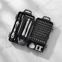 Kit de tournevis professionnel portable 115-en-1 avec étui rigide et boîte à outils pour l'entretien informatique et la maintenance sur site des équipements OEM