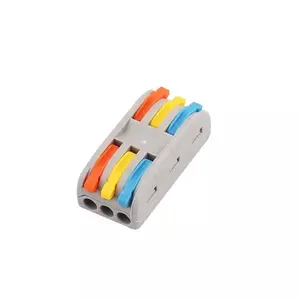 Three position butt joint terminal block LED lighting fast connection terminal universal connection terminal