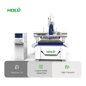 Hold High quality cnc router 1300 2500 3 axis wood cutting 16 knives automatic change cnc router machine