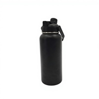 Bouteille d'eau isotherme Jiahe en acier inoxydable à double paroi, 32 oz, anti-fuite, avec poignées, idéale pour la rentrée scolaire
