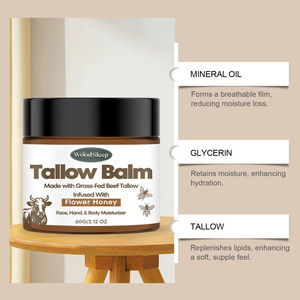 Crème hydratante au beurre pour le visage et le corps, soin quotidien pour peaux sèches. - Product Image 5