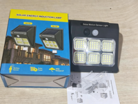 Lampe murale solaire LED IP65 étanche, batterie 800mA, détecteur de mouvement, 3 modes, lumière de sécurité pour extérieur, jardin, entrepôt