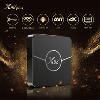 Kotak TV Android, RTC opsional Amlogic S905W2 4GB 32GB 5G WiFi Set-kotak atas Android 4K
