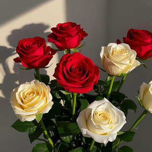 24 باقة ورد اصطناعي - زهور صناعية طويلة الساق تشبه الحقيقية، لعيد الأم، وديكور المنزل - Product Image 6