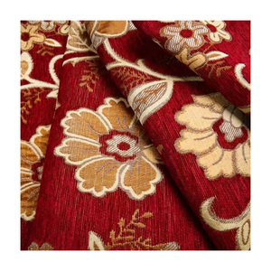 Tessuto per Divani in Ciniglia Jacquard Floreale in Poliestere, Ignifugo e Antibatterico, Vendita Calda - Product Image 1