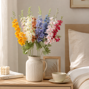 Fiori Artificiali di Delphinium Bianco a Stelo Lungo LUYI, Decorazioni Moderne per Casa, Matrimoni Autunnali, Eventi e Feste, Profumati - Product Image 3