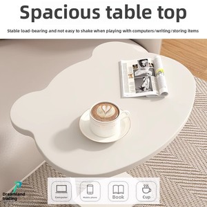 Modern Simple Small Movable <strong>Computer</strong> Desk Rack Wooden Panel Bedside <strong>Table</strong> for Bedroom Home Storage Living Room Furniture - Product Image 3