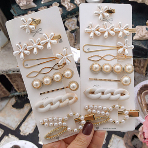 Lot de 8 mini pinces à cheveux en métal avec perles, motif lapin mignon, cadeau de Noël pour filles - Product Image 2