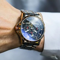 Montre mécanique automatique squelette pour homme, de luxe, tendance, lumineuse, avec bracelet en acier inoxydable, haute qualité