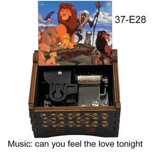 Caja de música Vintage de madera con cuerda para sentir el amor esta <span class=keywords><strong>noche</strong></span>, regalo de Anime para amigos, Festival familiar, decoración para el hogar y la Oficina - Product Image 2