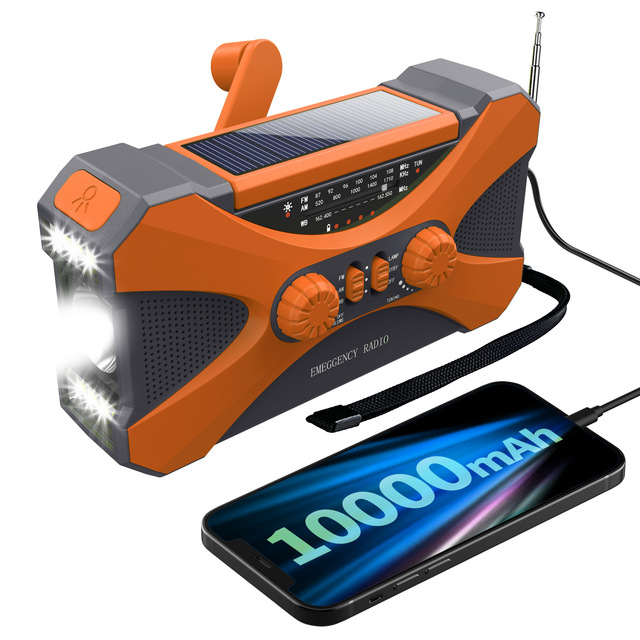 Waterproof Hand Crank Emergency Radio Multifunctional Solar Speaker Portable War Preparedness