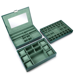 Boîte à bijoux de rangement en cuir design Boîte à bijoux de voyage Offre Spéciale pochette en cuir classique de haute qualité - Product Image 5