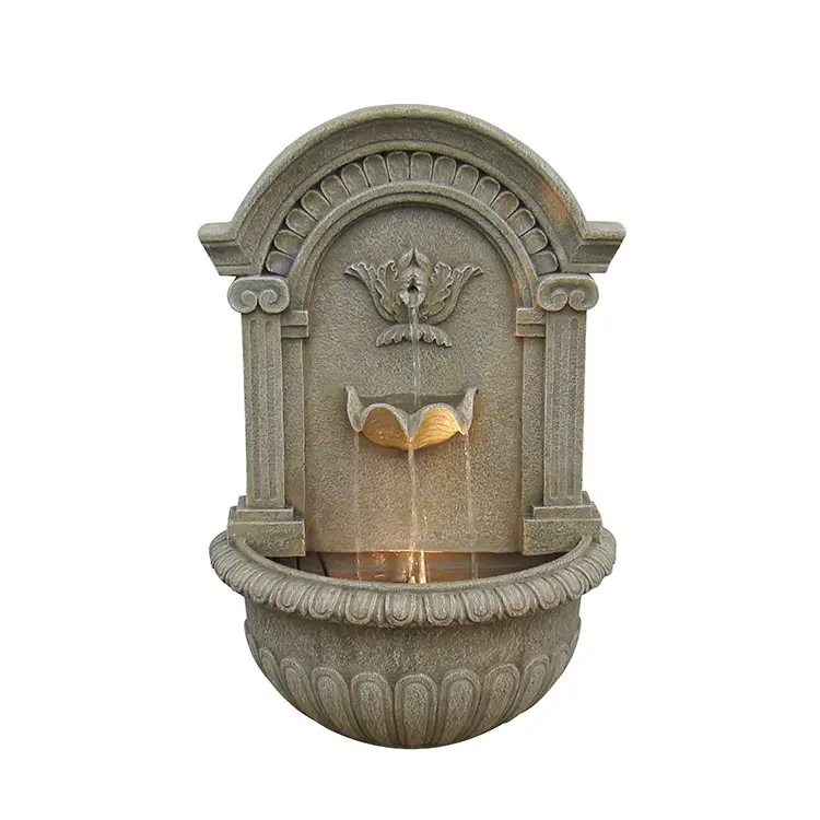 hot sales Wholesale Resin Craft Water Feature Patio Outdoor Solar Art Waterfall Fountain garden decoration
