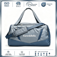 Sac de sport de voyage 58L en polyester hydrofuge avec technologie anti-odeur, bandoulière amovible pour la gym, OEM ODM