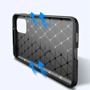 Carbon Fiber Auto Focus Case For Samsung Galaxy M31 M21 M11 S20 Ultra A71 Mobile Phone Cover