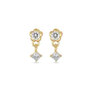 Nouvelles boucles d'oreilles de luxe pour femmes, plaquées or, serties de diamants, personnalisables, de haute qualité, pour les commandes en gros - Product Image 2