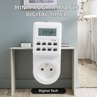 Temporizador Digital Electrónico Mini Impermeable de Fábrica Directa, Enchufe Programable Semanal Digital LCD