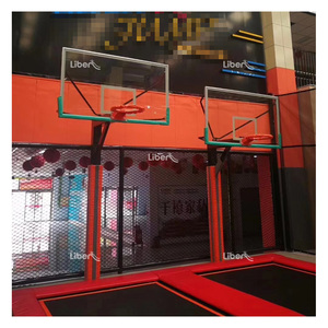 Parc de trampolines intérieur pour enfants Liben, fosse à mousse, panier de basket, parcours ninja, toboggan, taille personnalisable 5-7m, hauteur de plafond 1-3m, pour enfants de 1 à 3 ans - Product Image 4