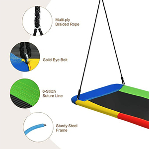 Columpio de Plataforma Ovalada <span class=keywords><strong>Gigante</strong></span> para Niños y Adultos - Tela Impermeable de 700 lb, Columpio Volador Grande para Interiores y Exteriores - Product Image 3