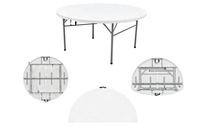 Tables pliantes de voyage d'extérieur en plastique pour événements