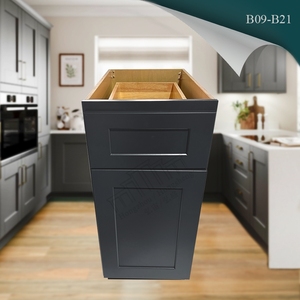 US Small Kitchen Remodeling Moderne Küchen schränke im amerikanischen Shaker-Stil Bereit zum Zusammenbau auf Lager RTA Kitchen Base Cabinets - Product Image 2