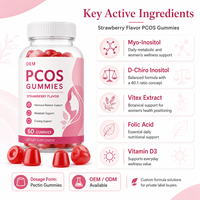 Gummies de soutien SOPK en marque blanche, vente en gros, OEM, supplément d'équilibre hormonal pour femmes, bien-être métabolique, fabricant de gummies