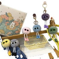Nouveauté 2026 : Porte-clés créatif en peluche en forme de balle, mignon, style dessin animé 3D, breloque de sac, pendentif pour clé de voiture, cadeau, pendentif de valise, vente en gros