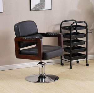 New Modern Hydraulic Barber <b>Chair</b> Synthetic Leather Stainless Steel-stylish Salon Styling Comfortable <b>Green</b> Cushion - Product Image 2