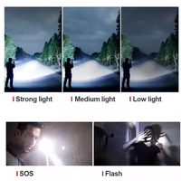Lampe torche tactique rechargeable portable de 10 000 lumens, étanche, en alliage d'aluminium, puissante, torche XHP50, IP65, d'urgence
