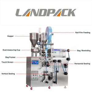 เครื่องบรรจุภัณฑ์อัตโนมัติแบบ VFFS สำหรับบรรจุภัณฑ์อาหาร  สำหรับซองน้ำ<span class=keywords><strong>ตาล</strong></span> 5 กรัม  แบบฟอยล์/กระดาษ  พร้อมติดฉลากและม้วนกลับ - Product Image 4