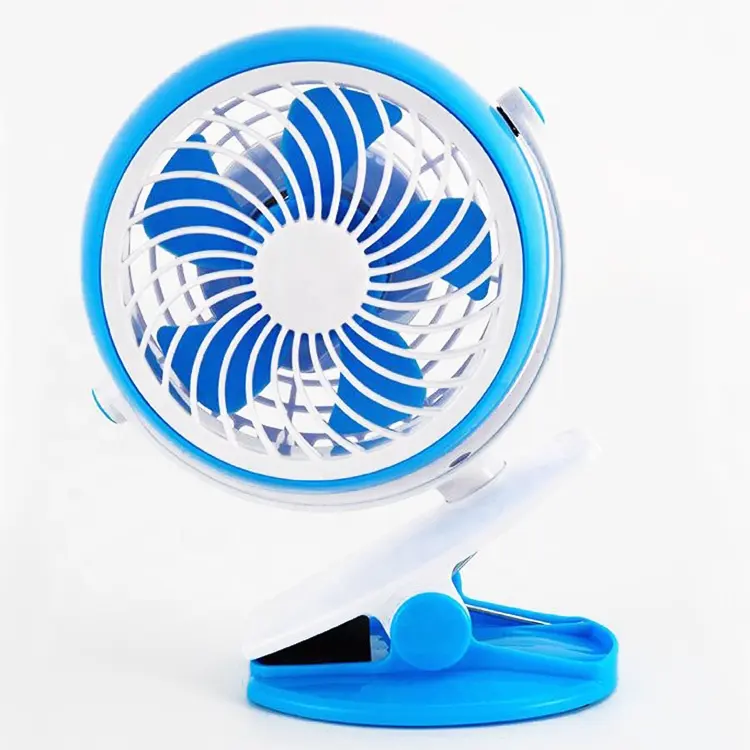 Bán buôn Pin hoạt động điện xách tay sạc USB mini cầm tay bảng bàn 5 lưỡi Clip Fan