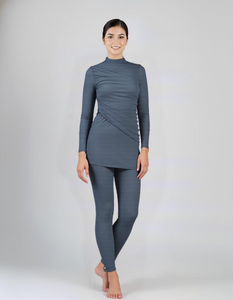 Burkini de bain décontracté pour femme musulmane, fabriqué en usine, prix d'usine, couvre-taille, respirant, tissu tricoté - Product Image 1