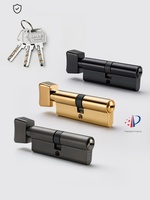 Serrure de porte mécanique à clé de haute qualité, design minimaliste silencieux, poignée de serrure pour porte intérieure en bois