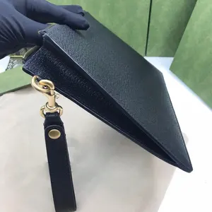 Portafoglio tascabile con cerniera singola di design di lusso con grande capacità in vera pelle borsa di lusso di alta qualità per tablet di design