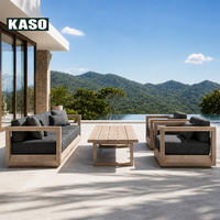 Ensemble de meubles de patio en teck de qualité supérieure, design minimaliste moderne, imperméable, de luxe, sur mesure
