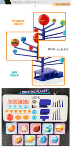 Bambini di apprendimento 3D modello rotante pianeti del sistema solare stelo giocattoli educativi - Product Image 3