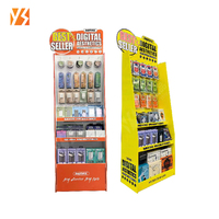 Support d'affichage en carton lumineux double face personnalisé pour la promotion de produits 3C et de téléphones portables en vente au détail