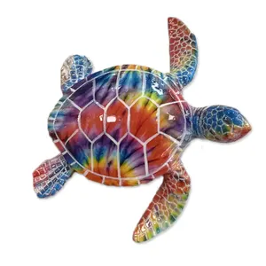 EW design-estatuilla de tortuga de poliresina, estatua decorativa de tortuga marina de resina, recuerdo de playa