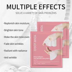 Masque en feuille de bio-collagène à la vitamine C et à l'acide hyaluronique, marque privée OEM, pour le lifting du visage, anti-rides et raffermissant - Product Image 2