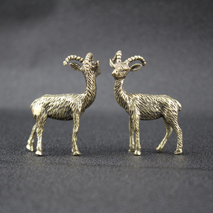 Figura de Cabra de Metal, Escultura de Animal en Latón Puro, Decoración para el Hogar, Adorno de Escritorio, Artesanía 3D, Idea de Regalo - Product Image 2