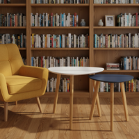 Table d'appoint moderne et minimaliste pour salon Table d'appoint triangulaire gigogne Ensemble de 2 tables basses