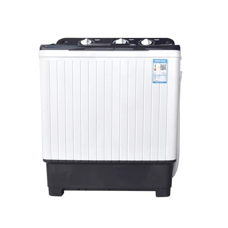 Nouveau 7kg Double Seau Hôtel Ménage Location Logement Semi-automatique Twin Tub Design Machine À Laver Électrique Plastique Blanc 220V