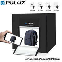 80*80*80 cm Boîte à lumière Portable Softbox Photo Lightbox Tente avec 3 couleurs de fond pour Studio Photographe Boîte LED Lumières